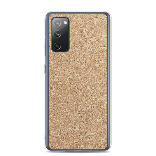 Light Brown Cork Wood Samsung Clear Thin Case CREATIVETECH