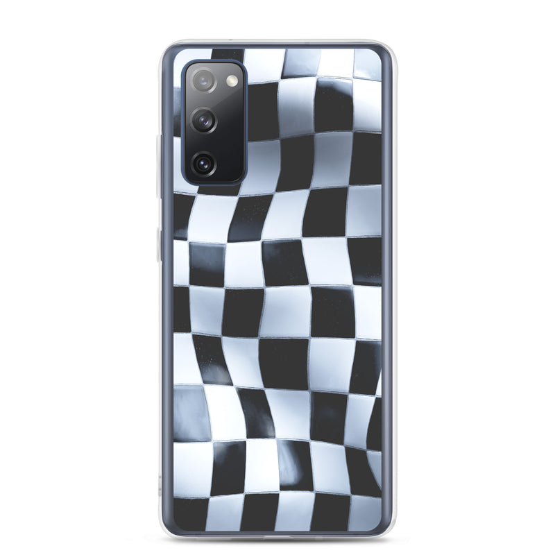 Load image into Gallery viewer, Chess Mat Black White Curved Samsung Clear Thin Case CREATIVETECH
