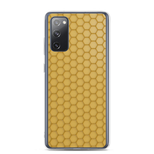 Honeycomb Wax Yellow Samsung Clear Thin Case CREATIVETECH