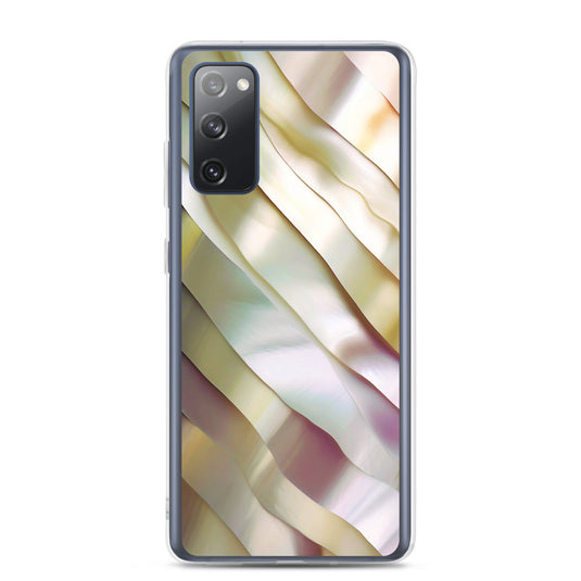 Soft Yellow Pink Pearl Samsung Clear Thin Case CREATIVETECH