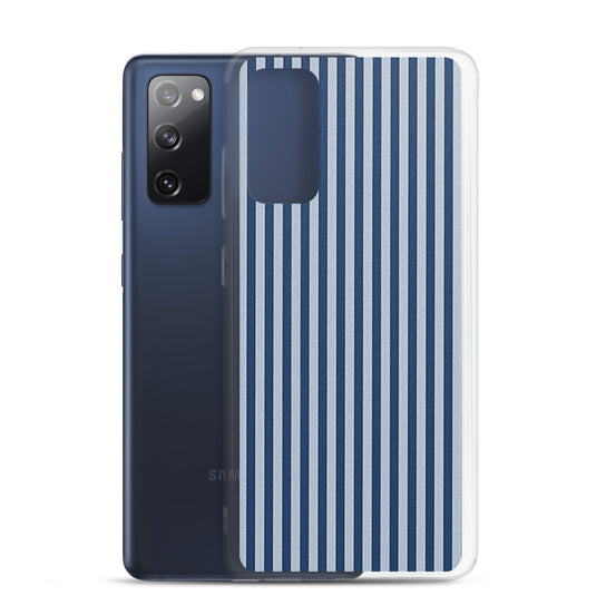 Marine Blue Striped Samsung Clear Thin Case CREATIVETECH