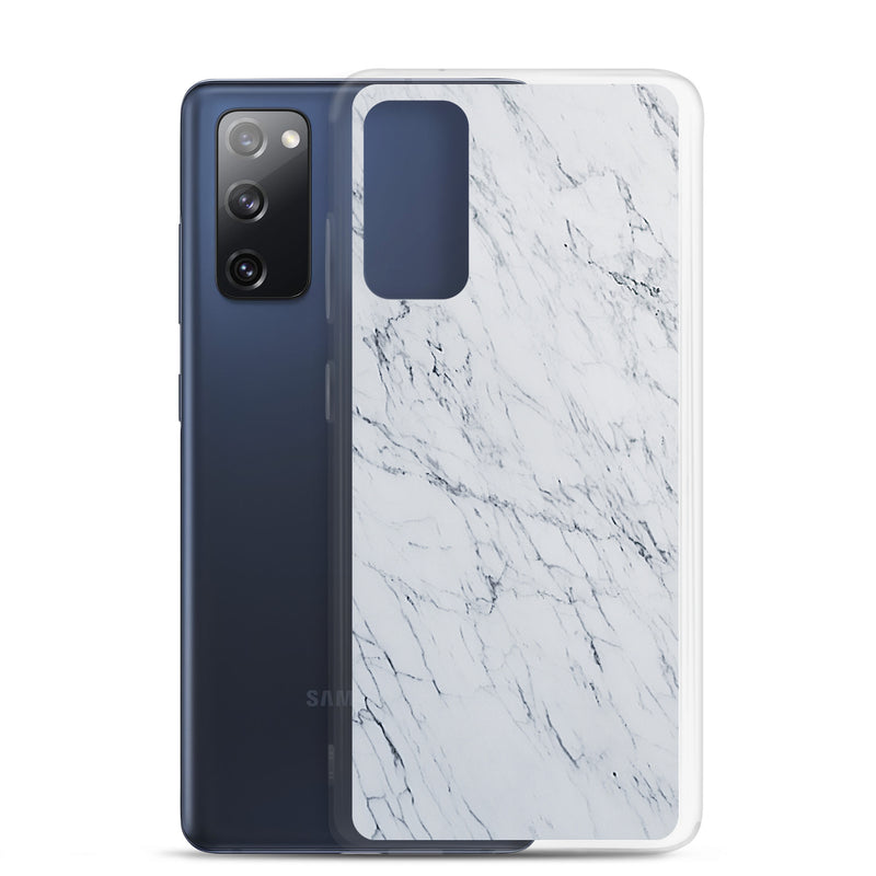 Load image into Gallery viewer, White Marble Stone Samsung Clear Thin Case CREATIVETECH
