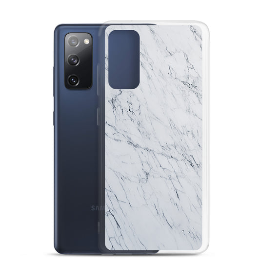 White Marble Stone Samsung Clear Thin Case CREATIVETECH