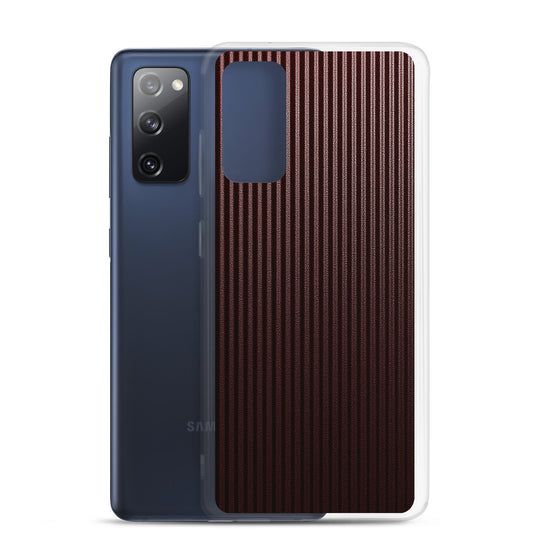 Dark Red Striped Carbon Fiber Samsung Clear Thin Case CREATIVETECH