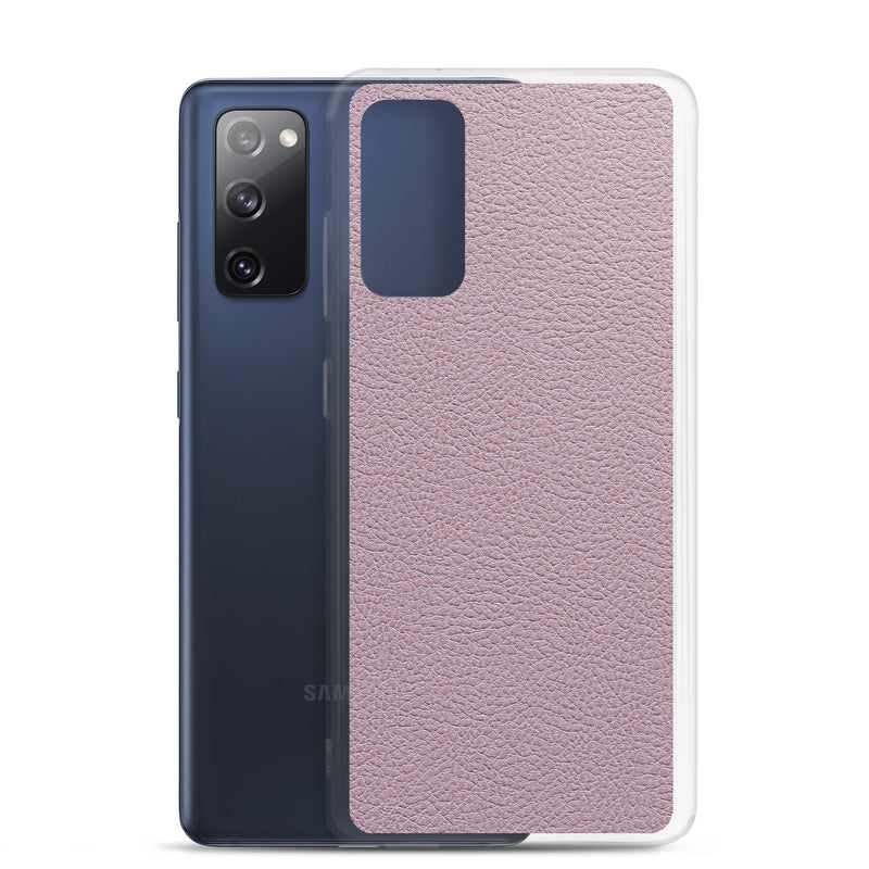 Load image into Gallery viewer, Candy Pink Leather Samsung Clear Thin Case CREATIVETECH
