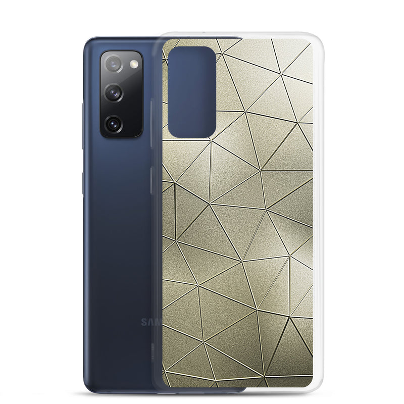Load image into Gallery viewer, Golden Polygon Metal Samsung Clear Thin Case CREATIVETECH