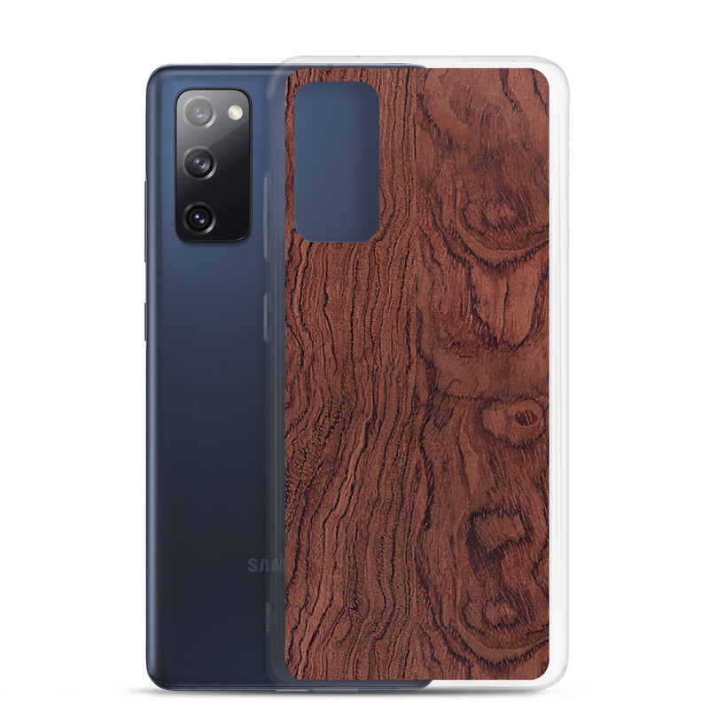 Load image into Gallery viewer, Red Brown Bubinga Wood Samsung Clear Thin Case CREATIVETECH
