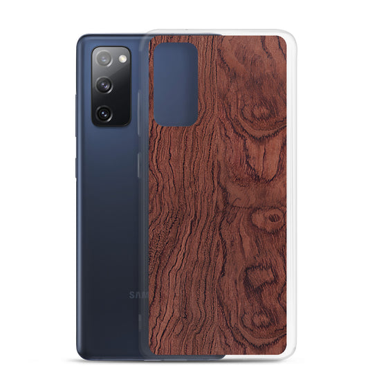 Red Brown Bubinga Wood Samsung Clear Thin Case CREATIVETECH