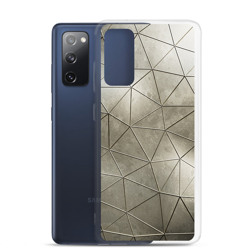 Load image into Gallery viewer, Aged Gold Polygon Samsung Clear Thin Case CREATIVETECH