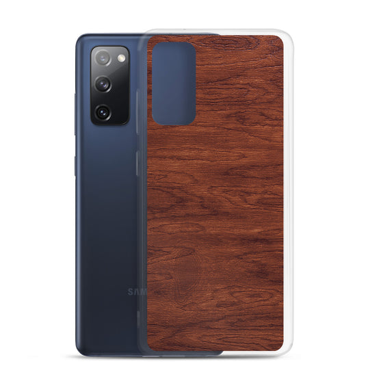 Deep Brown Wood Samsung Clear Thin Case CREATIVETECH