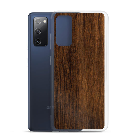 Dark Brown Wood Samsung Clear Thin Case CREATIVETECH