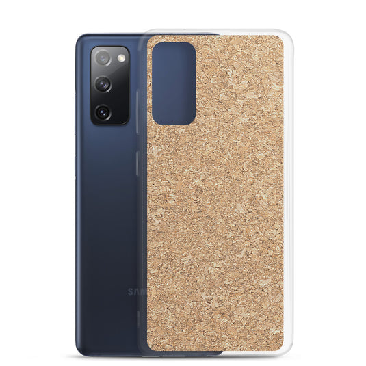 Light Brown Cork Wood Samsung Clear Thin Case CREATIVETECH