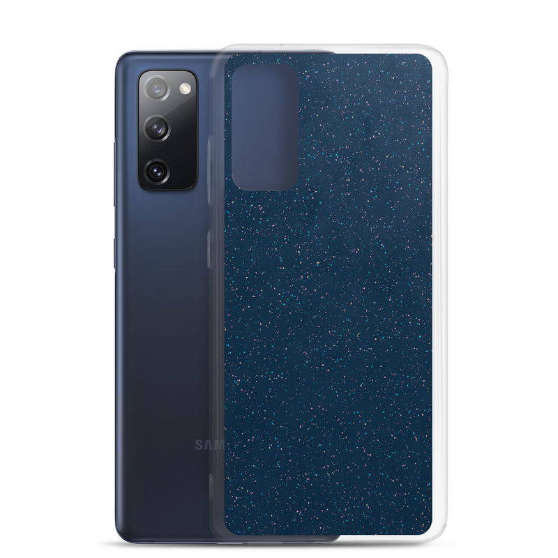 Load image into Gallery viewer, Deep Blue Speckled Samsung Clear Thin Case CREATIVETECH