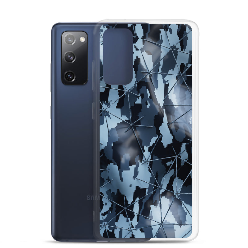 Load image into Gallery viewer, Military Camouflage Grey Tech Polygon Samsung Clear Thin Case CREATIVETECH
