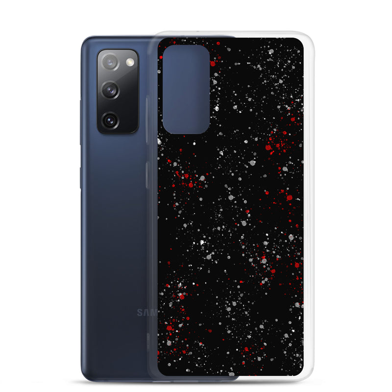 Load image into Gallery viewer, Painted Black Red White Samsung Clear Thin Case CREATIVETECH
