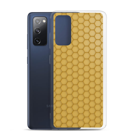 Honeycomb Wax Yellow Samsung Clear Thin Case CREATIVETECH