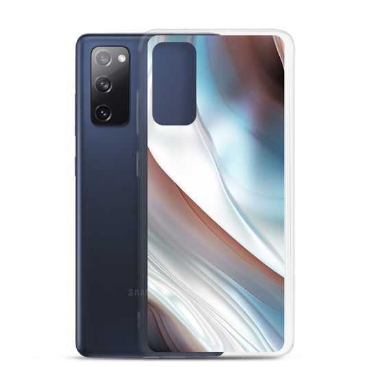 Pearl Blue Samsung Clear Thin Case CREATIVETECH