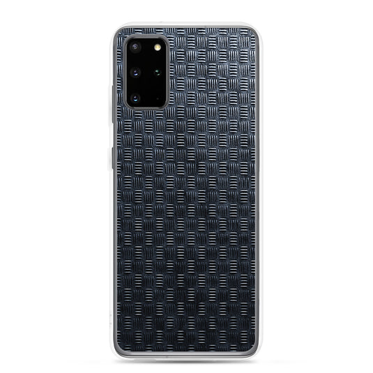 Dark Grey Subway Grid Metal Samsung Clear Thin Case CREATIVETECH