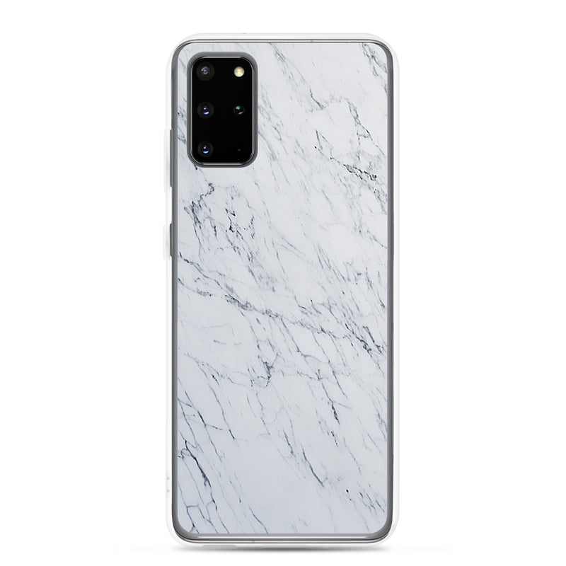 Load image into Gallery viewer, White Marble Stone Samsung Clear Thin Case CREATIVETECH
