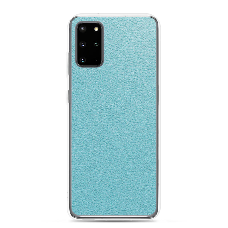 Load image into Gallery viewer, Mint Green Leather Samsung Clear Thin Case CREATIVETECH