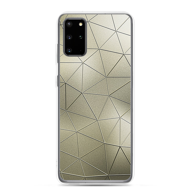 Load image into Gallery viewer, Golden Polygon Metal Samsung Clear Thin Case CREATIVETECH