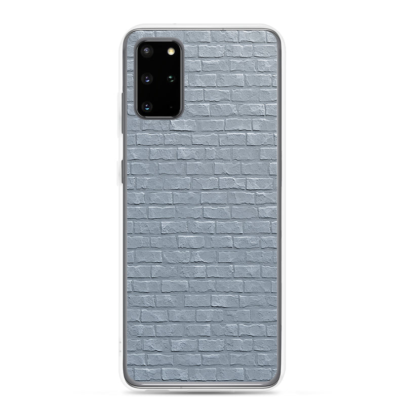 Load image into Gallery viewer, White Grey Brick Stone Samsung Clear Thin Case CREATIVETECH
