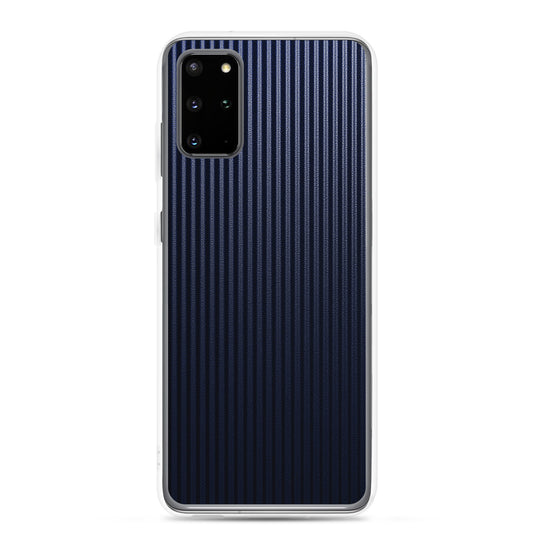Dark Blue Carbon Fiber Striped Samsung Clear Thin Case CREATIVETECH