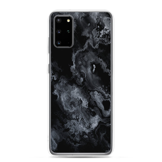 Black Marble Stone Samsung Clear Thin Case CREATIVETECH