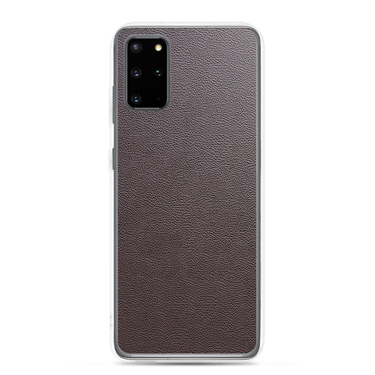 Dark Brown Leather Samsung Clear Thin Case CREATIVETECH