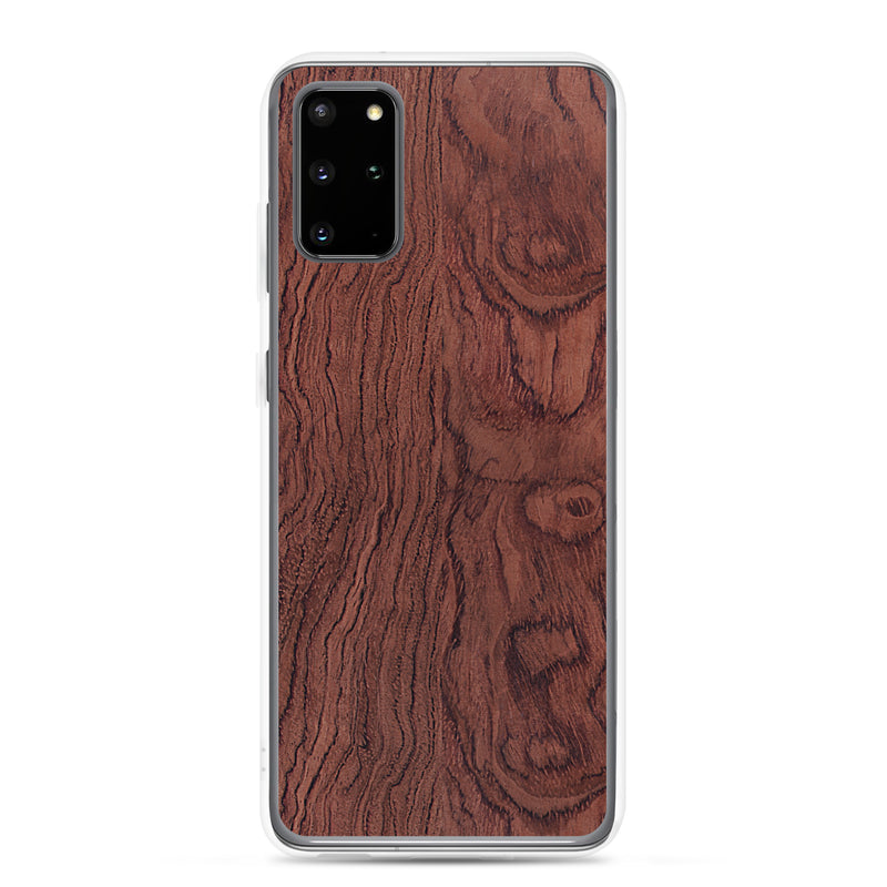 Load image into Gallery viewer, Red Brown Bubinga Wood Samsung Clear Thin Case CREATIVETECH
