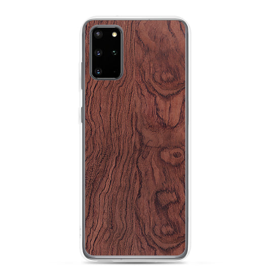 Red Brown Bubinga Wood Samsung Clear Thin Case CREATIVETECH