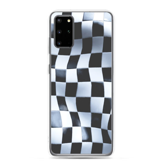 Chess Mat Black White Curved Samsung Clear Thin Case CREATIVETECH