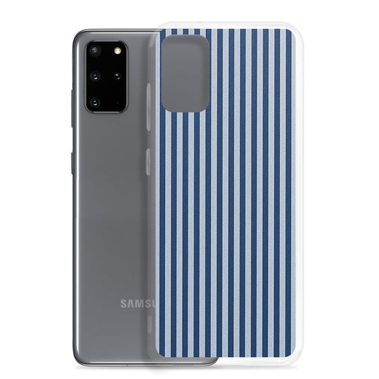 Marine Blue Striped Samsung Clear Thin Case CREATIVETECH