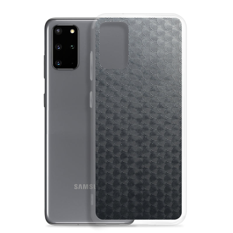 Load image into Gallery viewer, Dark Grey Carved Metal Samsung Clear Thin Case CREATIVETECH
