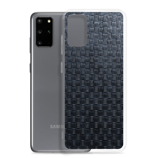 Dark Grey Subway Grid Metal Samsung Clear Thin Case CREATIVETECH