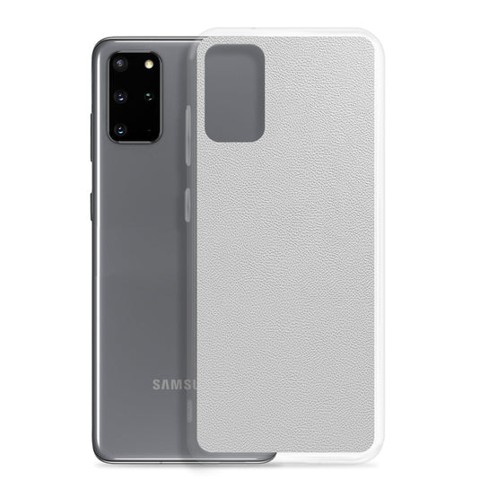 White Leather Samsung Clear Thin Case CREATIVETECH