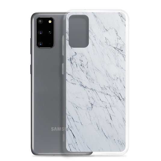 White Marble Stone Samsung Clear Thin Case CREATIVETECH