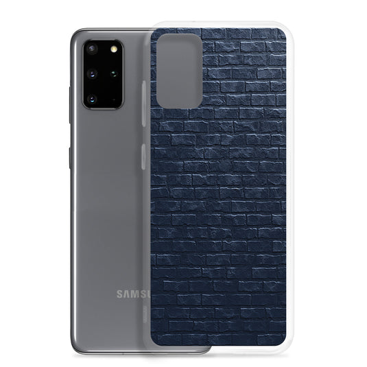 Dark Grey Brick Stone Samsung Clear Thin Case CREATIVETECH