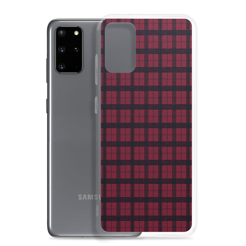 Load image into Gallery viewer, Burberry Red Textile Samsung Clear Thin Case CREATIVETECH
