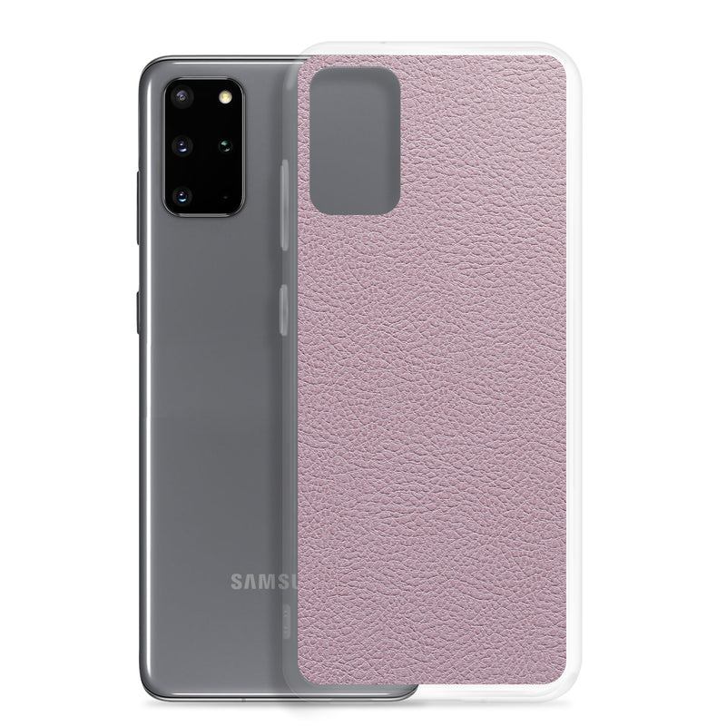 Load image into Gallery viewer, Candy Pink Leather Samsung Clear Thin Case CREATIVETECH