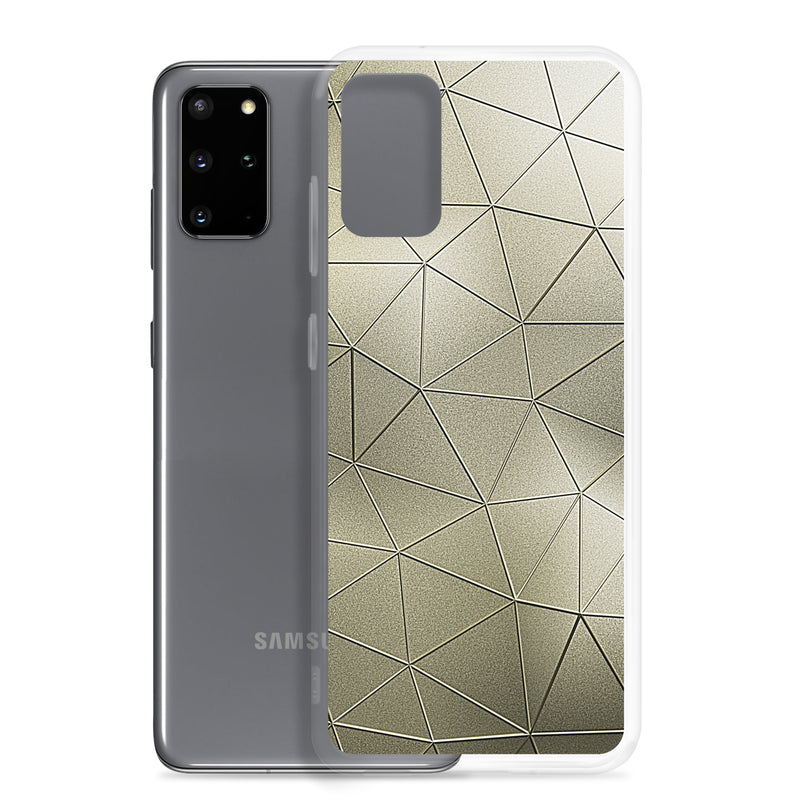 Load image into Gallery viewer, Golden Polygon Metal Samsung Clear Thin Case CREATIVETECH