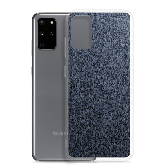 Dark Blue Leather Samsung Clear Thin Case CREATIVETECH