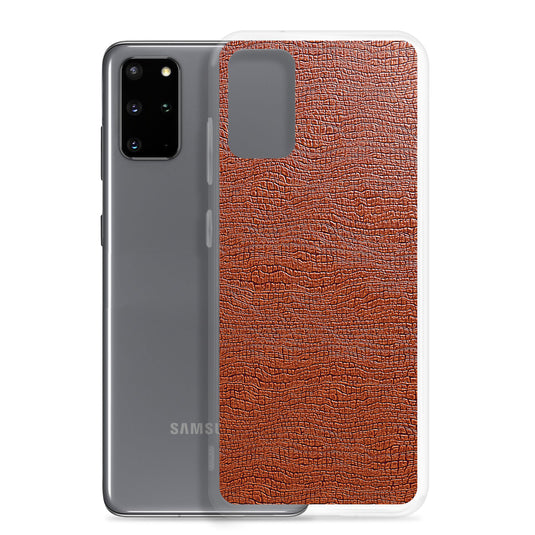 Exotic Brown Leather Samsung Clear Thin Case CREATIVETECH