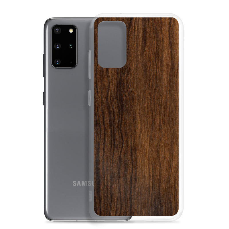 Load image into Gallery viewer, Dark Brown Wood Samsung Clear Thin Case CREATIVETECH
