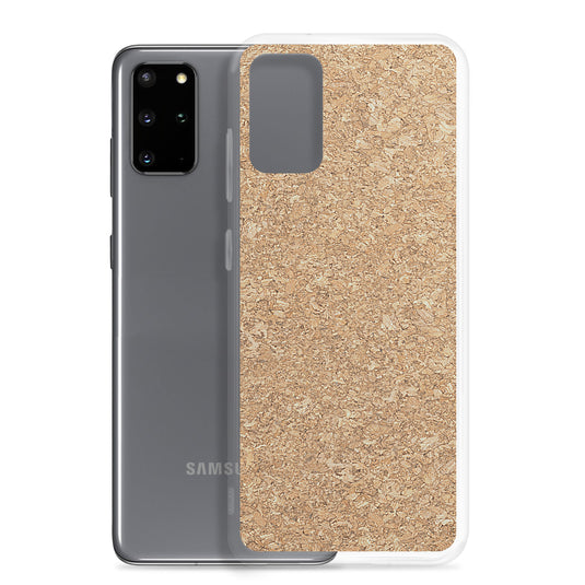 Light Brown Cork Wood Samsung Clear Thin Case CREATIVETECH