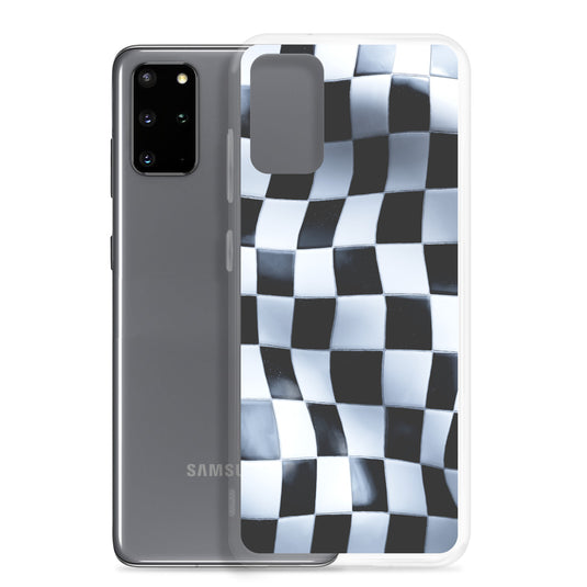 Chess Mat Black White Curved Samsung Clear Thin Case CREATIVETECH