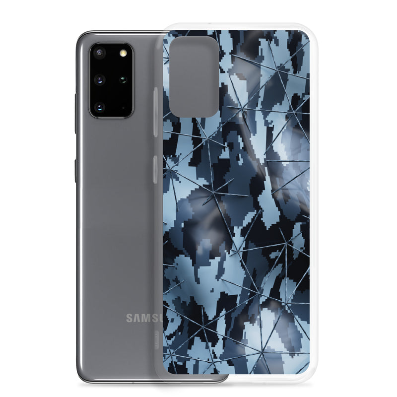 Load image into Gallery viewer, Military Camouflage Grey Tech Polygon Samsung Clear Thin Case CREATIVETECH
