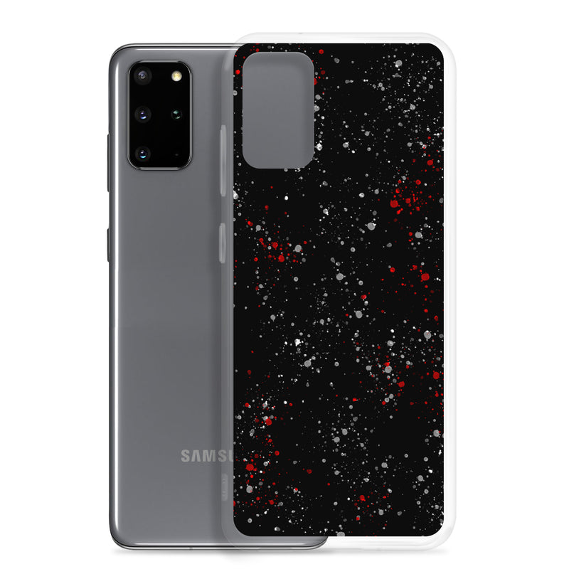 Load image into Gallery viewer, Painted Black Red White Samsung Clear Thin Case CREATIVETECH
