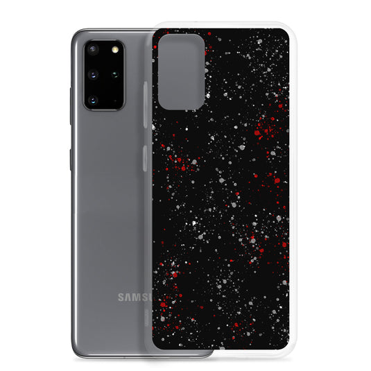 Painted Black Red White Samsung Clear Thin Case CREATIVETECH