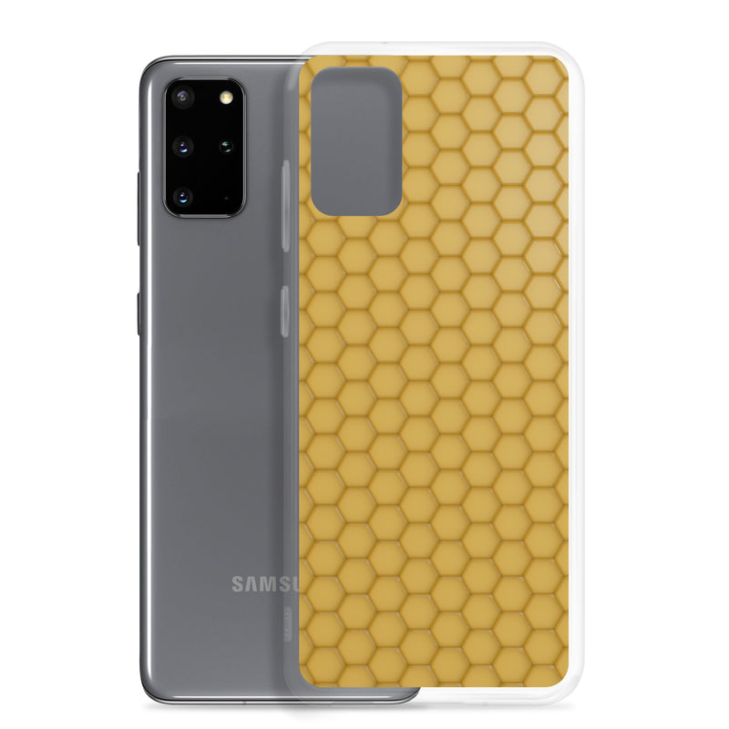 Load image into Gallery viewer, Honeycomb Wax Yellow Samsung Clear Thin Case CREATIVETECH
